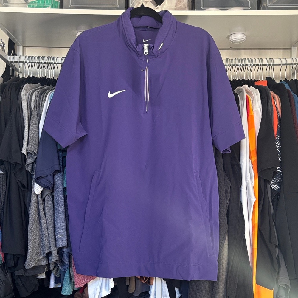 Nike Men's Purple Casual Half-Zip Shirt